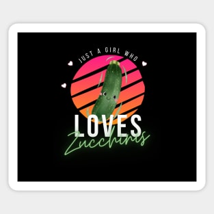 Just A Girl Who Loves Zucchinis Cute Sticker